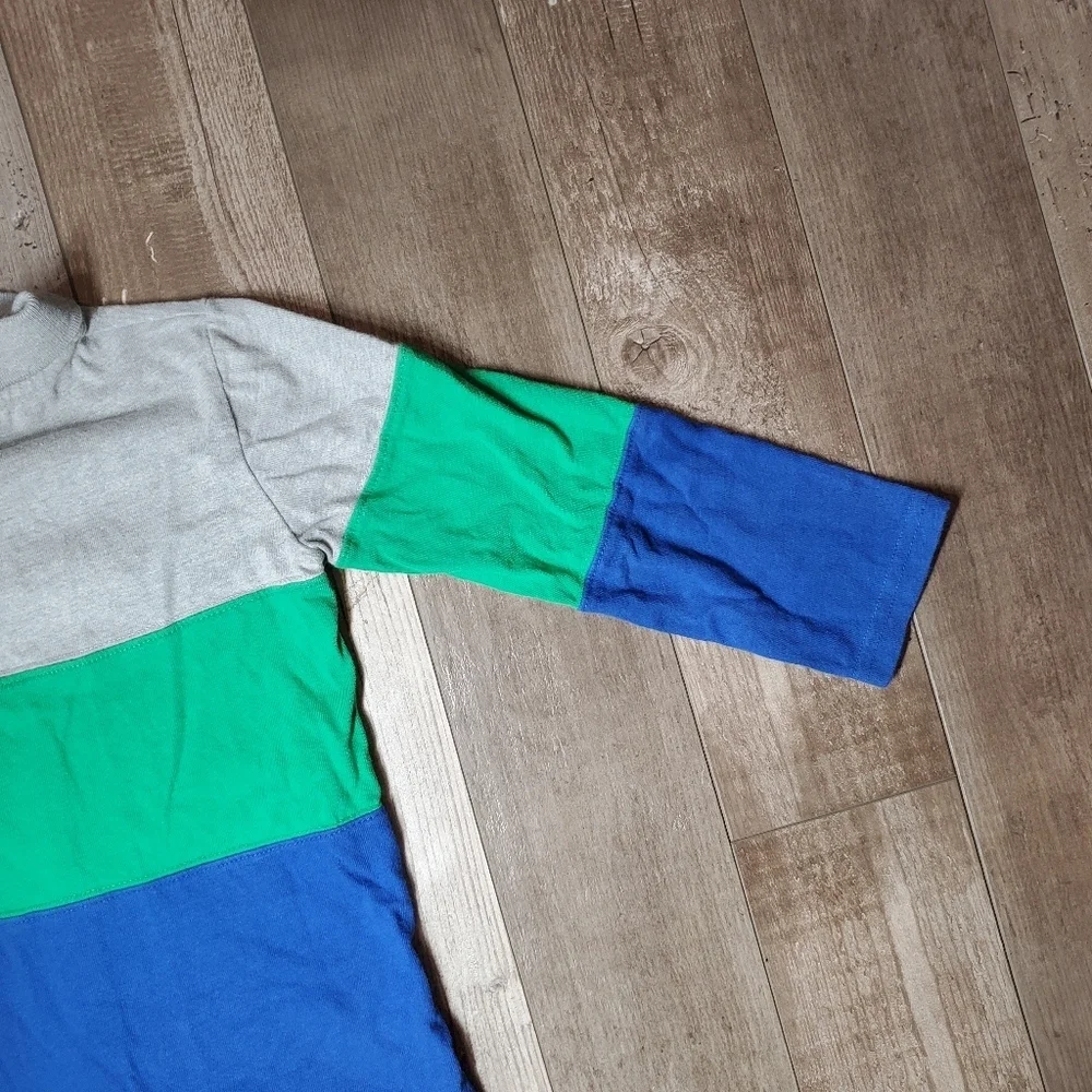 Gymboree 100% Cotton Colorblock Gray Green and Blue Dinosaur Polo Size 5T NWOT